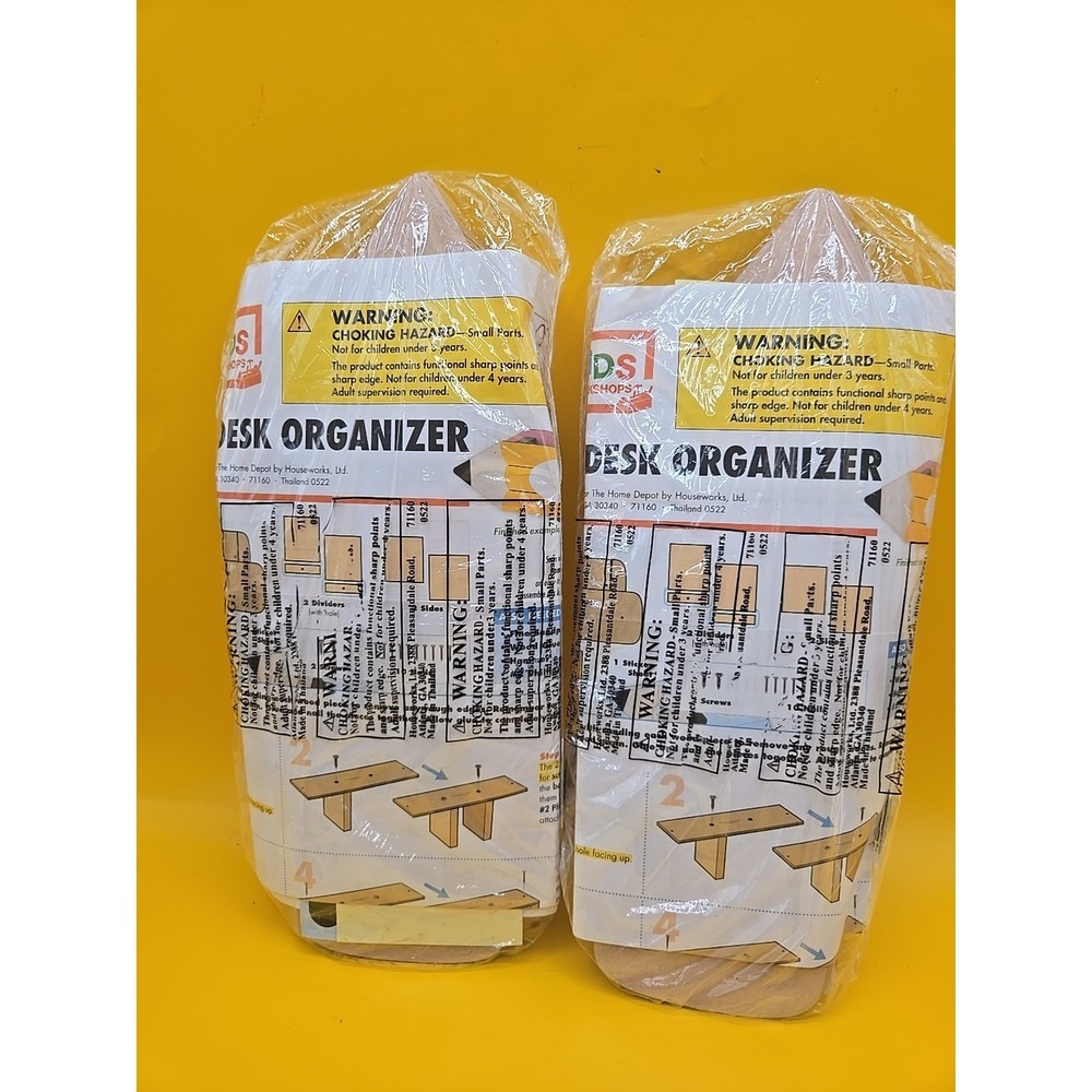 Home Depot DIY Kids Workshop Wood Craft Kits Pencil Desk Organizer Lot Of 2